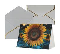 QMNSEHF Biglietto di auguri vuoto con buste Thank YouCard Il più bel biglietto di compleanno girasole per donne uomini Natale Halloween matrimonio biglietti vuoti per tutte le occasioni biglietti di
