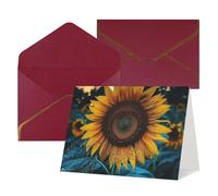 QMNSEHF Biglietto di auguri vuoto con buste Thank YouCard Il più bel biglietto di compleanno girasole per donne uomini Natale Halloween matrimonio biglietti vuoti per tutte le occasioni biglietti di