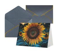 QMNSEHF Biglietto di auguri vuoto con buste Thank YouCard Il più bel biglietto di compleanno girasole per donne uomini Natale Halloween matrimonio biglietti vuoti per tutte le occasioni biglietti di