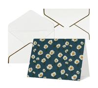 QMNSEHF Biglietto di auguri vuoto con buste Thank YouCard Piccola margherita Biglietto di auguri di buon compleanno per donne uomini Natale Halloween matrimonio biglietti vuoti per tutte le occasioni