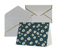 QMNSEHF Biglietto di auguri vuoto con buste Thank YouCard Piccola margherita Biglietto di auguri di buon compleanno per donne uomini Natale Halloween matrimonio biglietti vuoti per tutte le occasioni