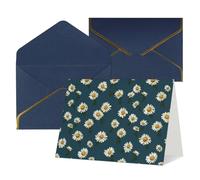 QMNSEHF Biglietto di auguri vuoto con buste Thank YouCard Piccola margherita Biglietto di auguri di buon compleanno per donne uomini Natale Halloween matrimonio biglietti vuoti per tutte le occasioni