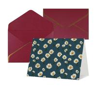 QMNSEHF Biglietto di auguri vuoto con buste Thank YouCard Piccola margherita Biglietto di auguri di buon compleanno per donne uomini Natale Halloween matrimonio biglietti vuoti per tutte le occasioni