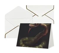 QMNSEHF Biglietto di auguri vuoto con buste Thank YouCard Snake Happy Birthday Card per donne uomini Natale Halloween matrimonio biglietti di auguri per tutte le occasioni 4x6