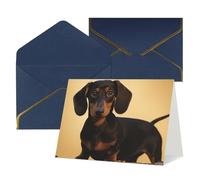 QMNSEHF Biglietto di auguri vuoto con buste Thank YouCard Un simpatico bassotto Biglietto di auguri di buon compleanno per donne uomini Natale Halloween matrimonio biglietti di auguri per tutte le