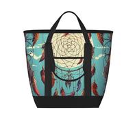 QMNSEHF Borsa termica per il pranzo con rete da sogno, per donne e uomini, riutilizzabile, a prova di perdite, per picnic, lavoro