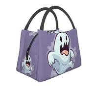 QMNSEHF Cartoon fantasma Lunch Bag per le donne Uomini Isolato Lunch Box Riutilizzabile a prova di perdite Pranzo Cooler Bag per Picnic Lavoro