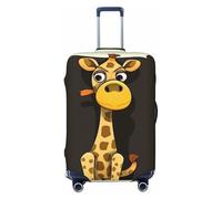 QMNSEHF Copertura per bagagli da viaggio, elastica, lavabile, motivo: giraffa, antigraffio, in spandex, adatta per bagagli da 45 a 81 cm, Nero , S