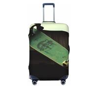 QMNSEHF Copertura per bagagli da viaggio, elastica, lavabile, per skateboard, antigraffio, in spandex, adatta per bagagli da 45,7 a 81,7 cm, Nero , M