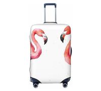 QMNSEHF Copertura per bagagli da viaggio Protezione per valigia elastica lavabile acquerello fenicotteri copertura per valigie antigraffio Spandex copre bagagli adatto per bagagli da 45-81 cm, Nero