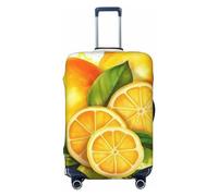 QMNSEHF Copertura per bagagli da viaggio Protezione per valigia elastica lavabile acquerello limone frutta valigia copertura antigraffio spandex bagagli copre per bagagli da 45-81 cm, Nero , M