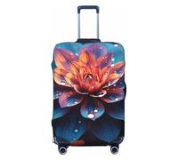 QMNSEHF Copertura per bagagli da viaggio Protezione per valigia elastica lavabile bel colore fiore copertura per valigie antigraffio Spandex copre bagagli adatto per bagagli da 18 a 32 pollici, Nero
