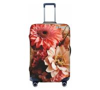 QMNSEHF Copertura per bagagli da viaggio Protezione per valigia elastica lavabile bouquet di fiori Copertura per valigia antigraffio Spandex copribagagli adatto per bagagli da 45-81 cm, Nero , M