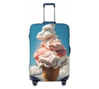 QMNSEHF Copertura per bagagli da viaggio Protezione per valigia elastica lavabile Cloudy Ice Cream Copertura antigraffio Spandex Baggage Covers Adatto per bagagli da 45-81 cm, Nero , M
