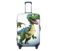 QMNSEHF Copertura per bagagli da viaggio Protezione per valigia elastica lavabile con immagini di dinosauri cartoni animati Copertura per valigia antigraffio Spandex copribagagli adatto per bagagli da