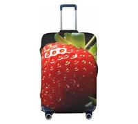 QMNSEHF Copertura per bagagli da viaggio Protezione per valigia elastica lavabile frutta fragola valigia copertura antigraffio Spandex bagagli copre per bagagli da 45-81 cm, Nero , S