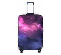 QMNSEHF Copertura per bagagli da viaggio Protezione per valigia elastica lavabile Magic Galaxy Sky Viola Copertura per valigia antigraffio Spandex Copertura per bagagli Adatto per bagagli da 18-32