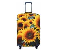 QMNSEHF Copertura per bagagli da viaggio Protezione per valigia elastica lavabile Molti bellissimi girasoli Copertura per valigia antigraffio Spandex Bagagli copre Adatto per bagagli da 18-32 pollici