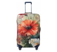QMNSEHF Copertura per bagagli da viaggio Protezione per valigia elastica lavabile pittura ad acquerello Copertura per valigia antigraffio Spandex copre bagagli adatto per bagagli da 45-81 cm, Nero , M