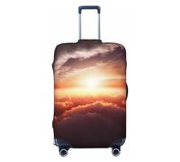 QMNSEHF Copertura per bagagli da viaggio Protezione per valigia elastica lavabile sole alba nuvola copertura per valigia antigraffio Spandex copribagagli adatto per bagagli da 45-81 cm, Nero , S