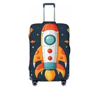 QMNSEHF Copertura per bagagli da viaggio Protezione per valigie Elastico Lavabile razzo clipart astronave spaziale Copertura per valigie Anti-graffio Spandex Coperture per bagagli Adatto per bagagli