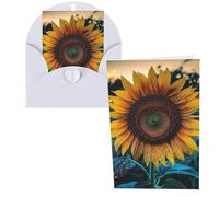 QMNSEHF Il più bel biglietto di auguri con girasole con buste Thank YouCard Biglietto di auguri di buon compleanno per donne uomini Natale Halloween matrimonio biglietti vuoti per tutte le occasioni
