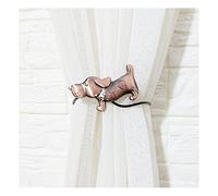 QMOWIZ Fermacravatta Una Coppia di Fermagli per Tende per Cani Supporti Magnetici per Tende Fermagli Fermagli Metallici Decorativi Senza Foratura Decorazioni per L'Ufficio A Casa Tendine Decorazioni