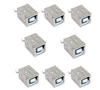 QMseller PCB USB Connettore B Tipo femmina Jack 180 gradi DIP verticale dritto inserto 8 pezzi