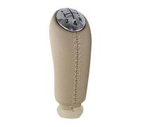 QMTVFSRH Pomello del Cambio per Auto Per D&acia Per Sandero Per Stepway II MK2 2013-2023 Maniglia Del Cambio Pomello Leva Testa In Plastica O Pelle(5 speed beige)