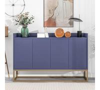 QMTXBYJ Credenza, moderno armadietto a buffet con 4 ante, con ripiano regolabile e gambe in metallo, cassettiera per soggiorno e sala da pranzo, 120 x 30 x 80 cm