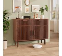 QMTXBYJ Mobile portaoggetti in vimini, credenza 80 cm, credenza sala da pranzo, credenze cucina, cassettiera con 2 cassetti e 2 ante armadio da cucina, armadio da cucina per soggiorno, 100 x 35 x 80