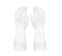 QMVDOJR Waterproof Housework Cleaning Gloves Kitchen Latex Laundry Dishwashing Wear Resistant Rubber