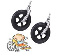 QMZDXH Ruote Anteriori per Sedie A Rotelle da 8/7/6 Pollici Ruote in Gomma Antiscivolo per Disabili Parti di Ricambio per Ruote per Carrozzine Carico Massimo 120 kg A,6in