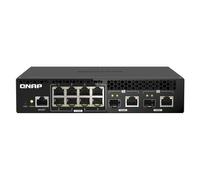 QNAP QSW-M2108R-2C switch di rete Gestito L2 2.5G Ethernet (100/1000/2500) Supporto Power over (PoE) Nero [QSW-M2108R-2C]