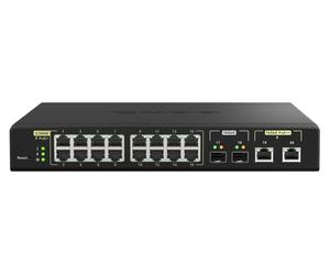 QNAP QSW-M2116P-2T2S Switch di rete Ethernet L2 2.5G gestito Connessione Ethernet, supporto Power over Ethernet (PoE) Nero - Nouvo