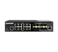 QNAP QSW-M3216R-8S8T switch di rete Gestito L2/L3 10G Ethernet (100/1000/10000) 1U Nero [QSW-M3216R-8S8T]
