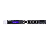 QNAP QGD-1600P Gestito Gigabit Ethernet (10/100/1000) Supporto Power over Ethernet (PoE) 1U Nero, Grigio