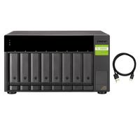 QNAP TL-D800C contenitore di unità di archiviazione Box esterno HDD/SSD Nero, Grigio 2.5/3.5"