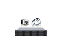 QNAP TL-R1200S-RP 12 Bay 2U Rackmount SATA 6Gbps JBOD Storage Enclosure con alimentatore ridondante. Scheda di interfaccia PCIe SATA (QXP-1600eS) inclusa
