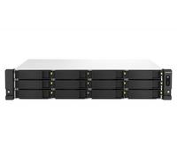 QNAP TS-1264U-RP-8G NAS 12 alloggiamenti 2x2,5GbE Nero