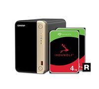 QNAP TS-264-8G-24ST-US NAS desktop ad alte prestazioni a 2 alloggiamenti con capacità di archiviazione di 4 TB, bundle HDD IronWolf di Seagate RAID 1 preconfigurato