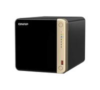 QNAP TS-464-4G-US - NAS desktop ad alte prestazioni a 4 alloggiamenti con processore quad-core Intel Celeron, 4 GB di RAM DDR4 e doppia connettività di rete 2,5 GbE (2,5 G/1G/100 M) (Diskless)
