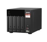 QNAP TS473A Turbo Station Nas a 4 bay (AMD Ryzen™ Embedded V1500B 4 Core/8 Thread 2,2 GHz 8 GB DDR4 RAM 2 Porte RJ45 2,5 GbE) 48 TB Bundle con 4 Dischi rigidi WD Red Plus