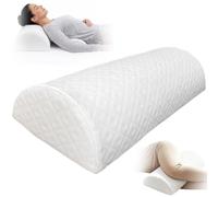 Qnbonrich Cuscino per ginocchia per chi dorme sul fianco, rotolo semicircolare in memory foam, per sostenere collo, ginocchia e chi dorme sul fianco, per alleviare ginocchia e schiena