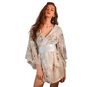 QNCLO vestito cinese sexy kimono giapponese cosplay pigiama sexy Kawaii pigiama (blu)