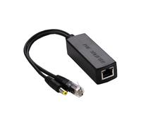 Qneneam Poe Splitter Adattatore 48V to 12V 2A, Adattatore Poe 12V Ethernet IEEE 802.3af, DC 5,5x2,1mm Uscita,10/100Mbps, per Telecamere IP, Access Point Wireless, Telefoni VoIP e Dispositivi Non PoE