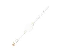 QNGMKBKTDZ Adatto For Cinturini Fossil Da Polso Femminile Da 8 Mm For Donna Es3262 Es3060 Cinturino For Orologio Traspirante(White-Golden-K1)