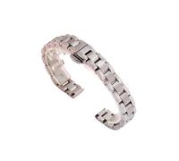 QNGMKBKTDZ Bracciale in metallo 10mm 12mm 14mm 16mm 18mm 20mm 22mm Bracciale cinturino orologio in acciaio inossidabile Montre(Silver,10mm)