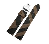 QNGMKBKTDZ Cinturino in pelle con motivo a quadri a smontaggio rapido da 12, 14, 16, 18, 20, 22 mm, bracciale marrone nero, adatto for orologio da uomo e da donna.(Brown silver B,22mm)