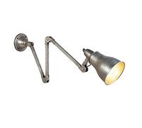 QNGSAK Lampada da parete industriale I grigio regolabile Mersey Industrial adatta per LED E27 |Lampada da Parete in Acciaio a 1 Luce Adatta per Soggiorno I Cucina I Camera da Letto I reliable